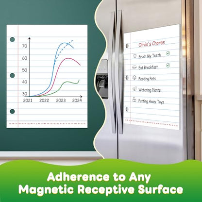 Giant Magnetic Notebook Paper, Dry Erase Lined Chart