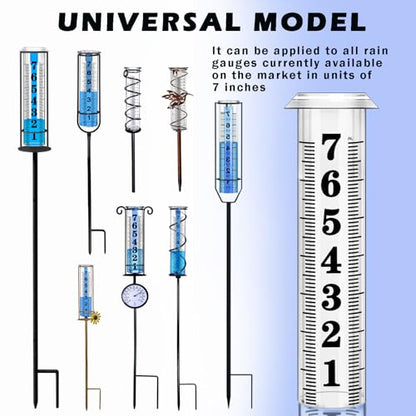 Rain Gauge Replacement Tube, Accurate Rain Gauges Outdoors Best Rated, 7" Capacity Rain Gauge Tube Replacement for Yard & Garden, Water Gauge for Rain, 2 Plastic Rainfall Meter Tube with 1 Clean Brush - color: 2PCS Plastic Rain Gauge Tube B