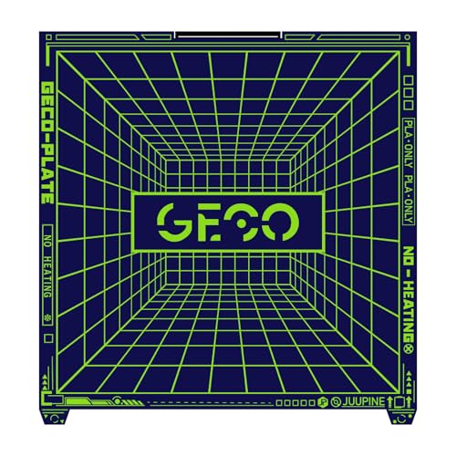 Upgraded K2 Plus Build Plate Geco Plate 370x370mm PLA Cold Printing Super Sticky No Heating Energy Saving Room Temperature Printing Spring Steel Heated Bed for Creality k2 Plus 3D Printer. - size: 370x370mm(for Creality k2 Plus)
