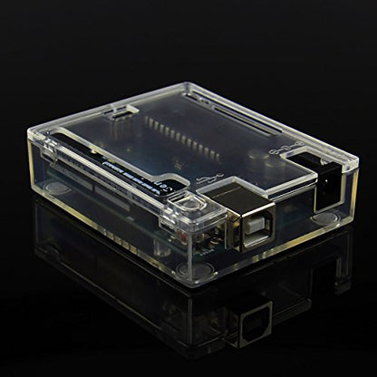 Geekworm UNO R3 Case | Protective Enclosure ABS Computer Box for Arduino UNO R3/UNO WiFi UNO REV3- Transparent