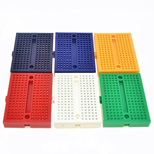 HiLetgo 6pcs SYB-170 Mini Breadboard Colorful Breadboard Small Plates (Pack of 2) - size: Small (Pack of 2)