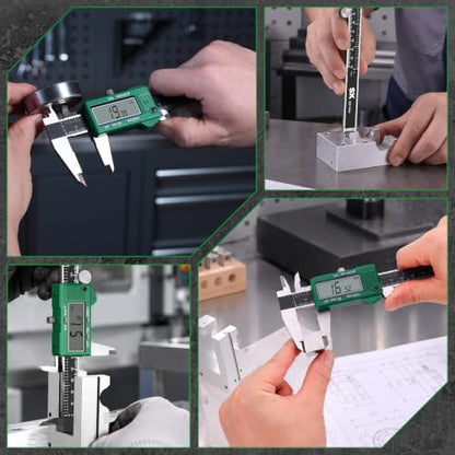 SK 6'' Digital Calipers, Vernier Caliper Measuring Tool, ±0.001" Accuracy