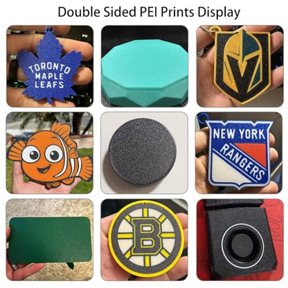 Upgraded Thicker Textured PEI Plate 0.77mm with QR Code for Bambu Lab P1S/P2S/P1P/X1/X1C/A1/X2D 3D Printer, 257x257mm Dual-Textured Plate, Heated Bed Magnetic Flexible Spring Steel PEI Sheet Plate - color: Gold