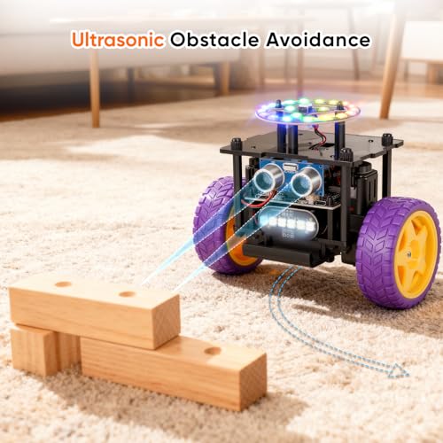 Smart Robot Car Kit, Robotics for Kids Ages 8-12 12-16 - color: Purple