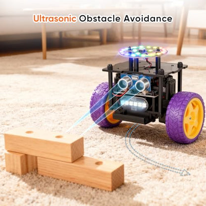 Smart Robot Car Kit, Robotics for Kids Ages 8-12 12-16 - color: Purple