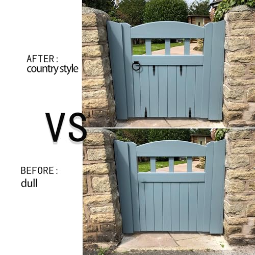 Barn Sliding Door Decorative Corner Bracket 6.1 in Gate Hinge Garage Door Strap Hinges Matte Black Rustic I Bracket Hardware Decorator for Shutters Farmhouse Gardengate Box Fence ﻿ - size: 6.1 IN - B-Style I Shape