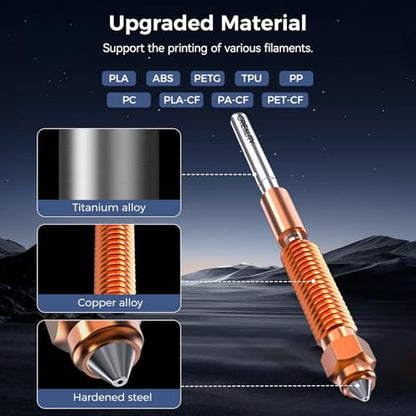 Creality Official 2025 K1/K1C/K1 SE/K1 Max Hotend Kit, Upgrade Ceramic Heating Block Kit, New Version Terminal with Buckle, 600mm/s High-Speed with Unicorn Quick Swap Nozzle for K1 Series 3D Printers - style: K1/K1C/K1 SE/K1 Max