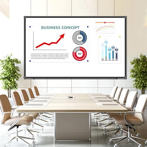 H-Qprobd 70"x40" White Board for Wall Large Magnetic Dry Erase Board with Black Aluminum Frame, Presentation Whiteboard Suitable for Home, Office, Classroom & Kitchen - size: 70"W x 40"H