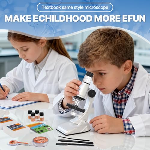 Kids Microscope Kit with Blank and Prepared Slides