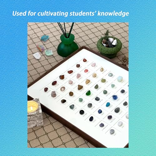 Moh's Hardness Test Kit - Include 10 Rock Mineral Specimens and 1 Unglazed Porcelain Streak Plates for Exploring Identifying Studying Geology and Earth Science