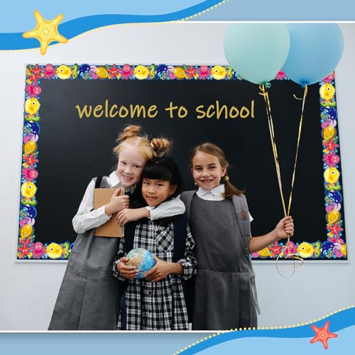 Outus 68 Feet Ocean Bulletin Board Borders - size: 2.99 Inches, style: Ocean