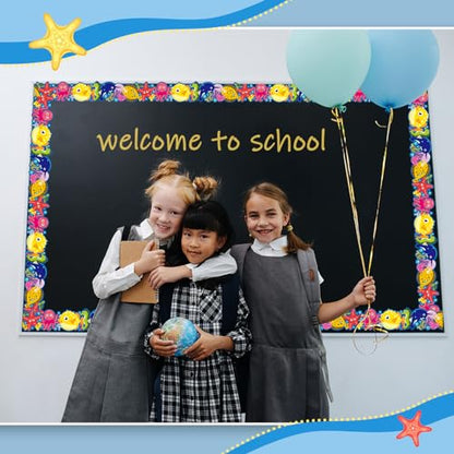 Outus 68 Feet Ocean Bulletin Board Borders - size: 2.99 Inches, style: Ocean