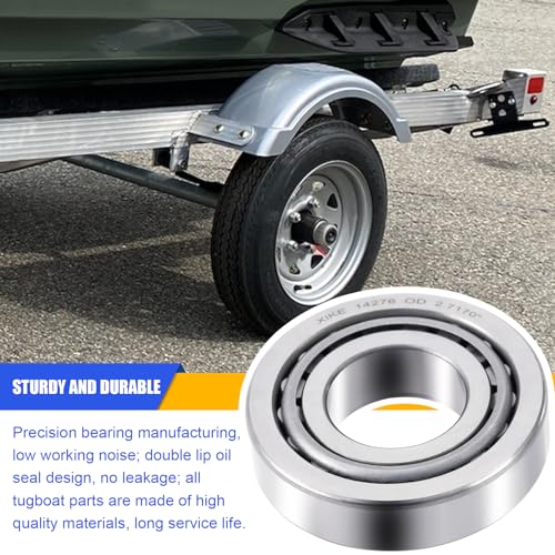 XiKe 2 Set Fits 6,000-7,000 lb Axles Trailer Wheel Hub Kit - size: 25580/20 ＆ 14125A/76 + Seal ID 2.125'' ＆ 2.250'', style: Pack 2 Set