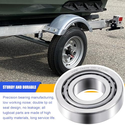 XiKe 2 Set Fits 6,000-7,000 lb Axles Trailer Wheel Hub Kit - size: 25580/20 ＆ 14125A/76 + Seal ID 2.125'' ＆ 2.250'', style: Pack 2 Set