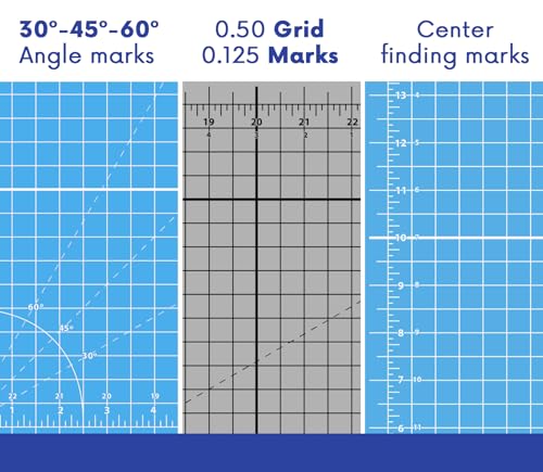 Proartek PK00077 Professional Cutting Mat, HM3648, 36 x 48 Inches; Self-Healing, Double-Sided Blue/Gray Mat for Quilting, Sewing, Hobbies & Crafting - size: 48"L x 36"W