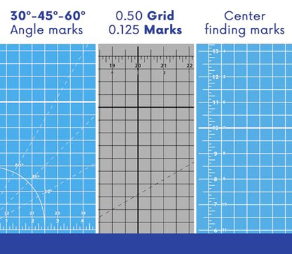 Proartek PK00077 Professional Cutting Mat, HM3648, 36 x 48 Inches; Self-Healing, Double-Sided Blue/Gray Mat for Quilting, Sewing, Hobbies & Crafting - size: 48"L x 36"W