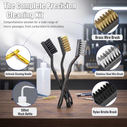 Spray Gun Cleaning Kit, Airbrush Cleaning Kit, Universal Paint Gun Cleaner Brushes Set, Paint Sprayer Cleaning Kit