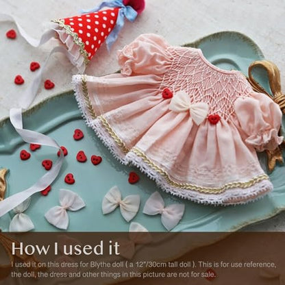 6mm / 0.24" Tiny Heart Shape Buttons, Micro Mini Buttons, Perfect for Doll Clothes (10PCS) - color: Burnt Orange