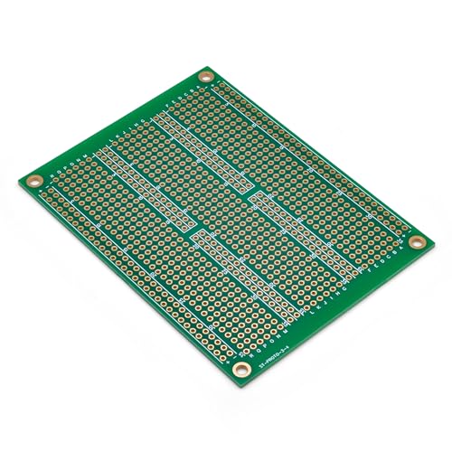 Double Sided ENIG Protoboard, Solderable Breadboard, Electronic Circuit Board for DIY Prototype Circuit, FR4, Plated Through Hole Solder Prototype Board, ST-PROTO-3-4 (3" x 4") - style: 3" x 4"