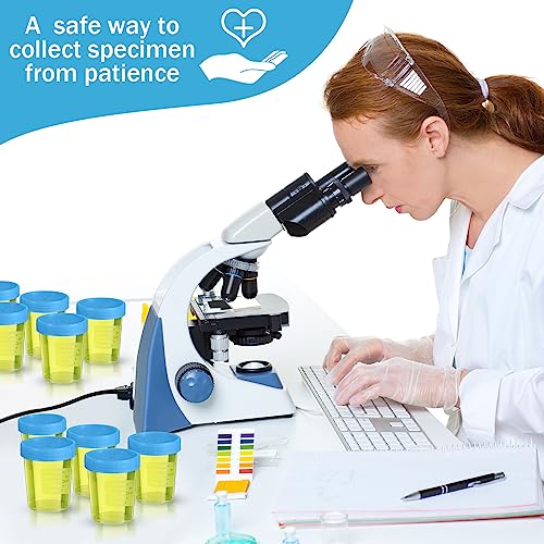 Geiserailie 100 Pcs Urine Cups 4oz Disposable Specimen Container,Blue - color: Blue