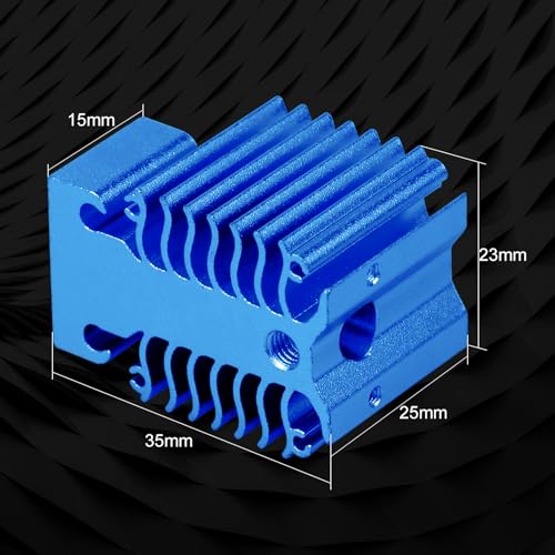 Ender 3 V3 Blue HeatSink 3D Printer Accessories,Fast Cooling Block for Ender Series Extruder Hotend HeatSink,Aluminum Heat Sink Replacement for Ender 3 V3 Print Head Heating Block Kit - color: blue