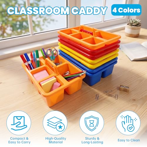 8 PCS Classroom Caddy, Supply Cleaning Caddy for Classroom, 8”×5.7”×3”