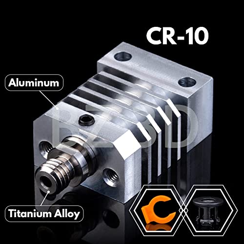 Ender 3 All Metal Hotend Upgrade Kit,Titanium Alloy Heatbreak,MK8 Brass Nozzle 0.4mm for 3D Printer Ender 3/V2/Pro/Max/Ender 5 /Pro/Plus/CR-10/10S/S4/S5 Hotend. - style: Brass Nozzle Kit