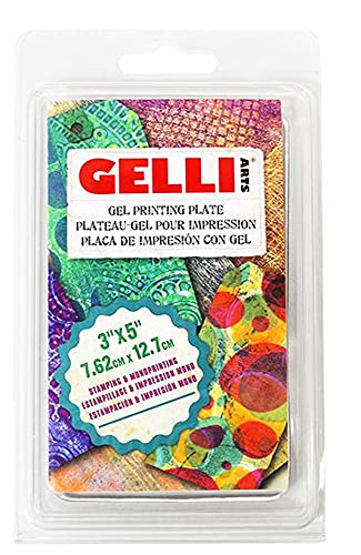 Gelli Arts Printing Plates, Gel Art Printing Plates, Gel Plate Assortment, Renewable Rectangular Printing Surface 3x5 Inch