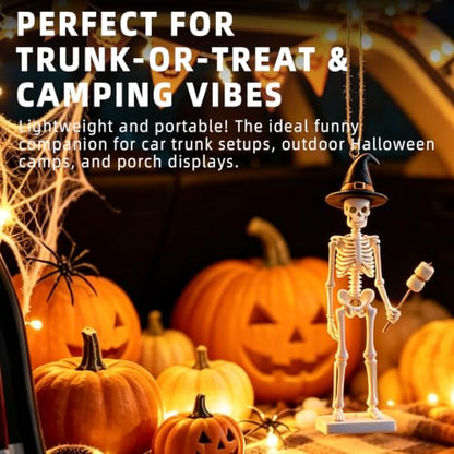 17.72 Inch Mini Skeleton Anatomy Model,Realistic Human Skeleton Model with Movable Arms and Legs, Scientific Anatomical Bone Model,Educational Teaching Display & Halloween Decoration - size: 17.7 inches