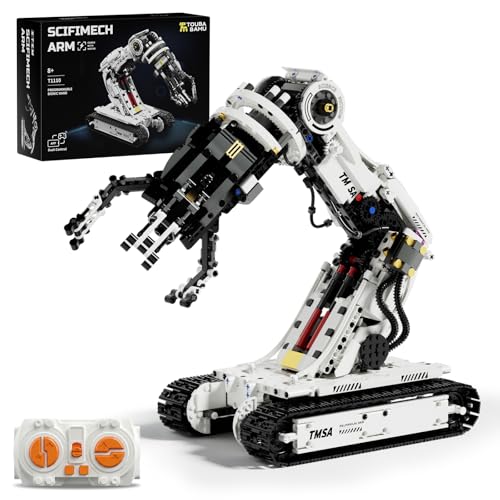 DOLIVE Technical Tracked Robot Arm, STEM Building Block Set for Kids Ages 8-14, Remote Control and App Controlled Mechanical Hand, Birthday Gift for Boys 8 9 10 11 12+ Years Old