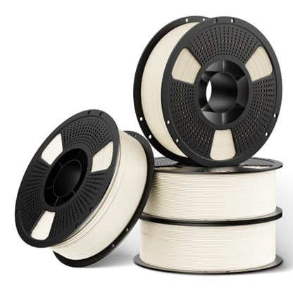 UJOY3D 4kg Hyper PLA+ Filament 1.75mm Bundle, High Toughness Upgraded PLA+ - color: Hyper Pla+ 4kg Cream White*4