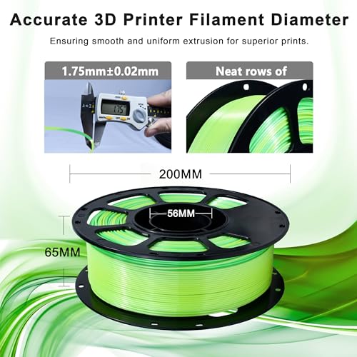 iBOSS Silk PLA+ Gradient 3D Printing Filament, 1KG Spool 1.75mm Silk Shiny Yellow Green Gradient Printer Filament 2.2lb, Neatly Wound 3D Printing Filament Compatible with FDM 3D Printers - color: F_ Silk Gradient Yellow Green