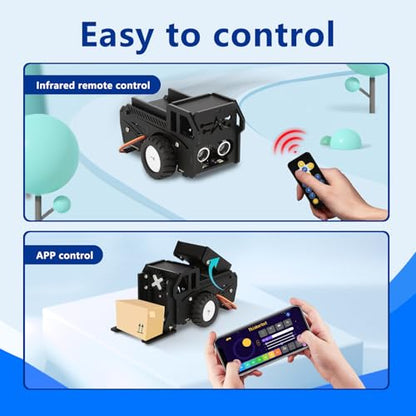 ACEBOTT Robotics for Kids Ages 12+, 2 in 1 Smart Robot Car Kit Compatible with Arduino & Scratch, STEM Toys Coding Robot Kit for STEM Classroom & Home Education, for Kids and Teens