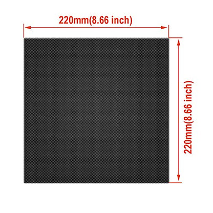 Platform Heated Bed 220x220x4mm Build Surface Glass Upgraded Build Plate with 4pcs Clips for 3D Printer (220x220mm) - size: L*W*H:220x220x4mm