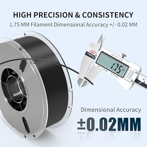 RAMBERY 4KG PLA+ 3D Printer Filament 1.75mm, Toughness Upgraded, 3D Printing Filament Fit Most FDM Printers, PLA Plus Black X 4 Spools - color: Pla+ Black, size: 4KG