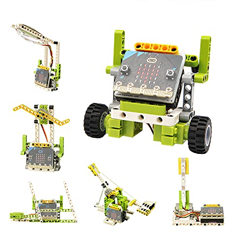 ELECFREAKS microbit Ring:bit 6-in-1 Starter Kit, Programmable Makecode Coding Learning Kit with 200+ Building Blocks(Without Micro:bit) - size: Small