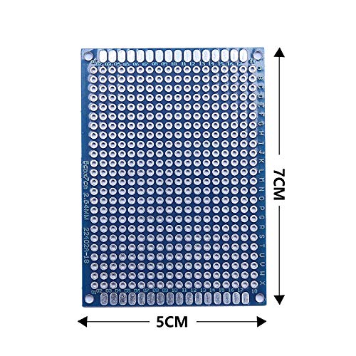 15 Pcs(5x7cm) Double Sided PCB Board Prototype Kit Soldering 4 Colour Universal Printed Circuit Board for DIY Soldering and Electronic Project - size: 15 Pcs(5x7cm)