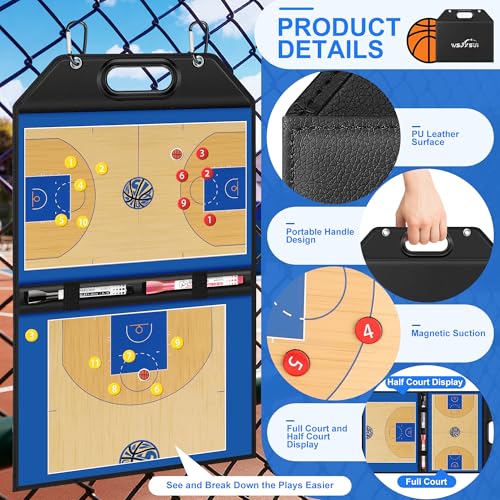 Basketball Coaching Board, Magnetic Basketball Board for Coaches - style: Basketball