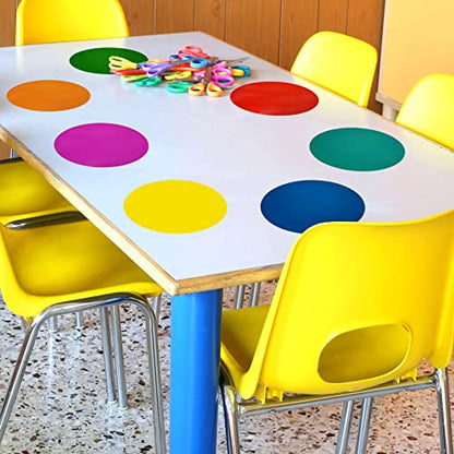 SCRIBBLEDO 8 Pack Dry Erase Dots 11 inch Colorful Dry Erase Circles for Tables Whiteboard Wall Removable Vinyl for School Classroom Teachers Students