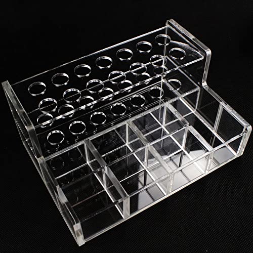 Dental Acrylic Organizer Case Resin Composite Dispenser Syringe Brush Stand Holder Dental Cement Organizer - size: Large