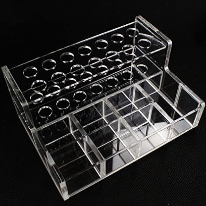 Dental Acrylic Organizer Case Resin Composite Dispenser Syringe Brush Stand Holder Dental Cement Organizer - size: Large
