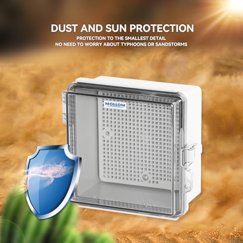 Mollom Transparent Cover Outdoor Junction Box (5.9x5.9x3.5In) - size: 5.9x5.9x3.5"