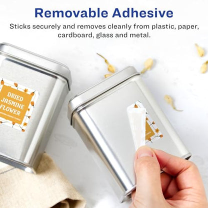 Avery® Matte White Removable Square Labels, Sure Feed® Technology, Print-to-The-Edge, 1" x 1", 2,400 Removable Labels, Laser/Inkjet Printable - style: 2,400 labels