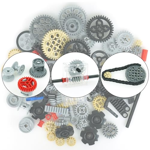 MALEKO Technical Gears Axles Set, 120+PCS MOC Car Building Block Parts - color: 120 Gear Set