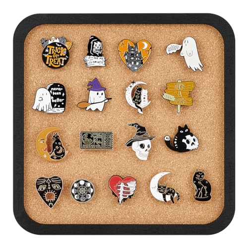 BENECREAT Square Bulletin Display Cork Board for Home Decor, 7.8x7.8inch - style: Black Square