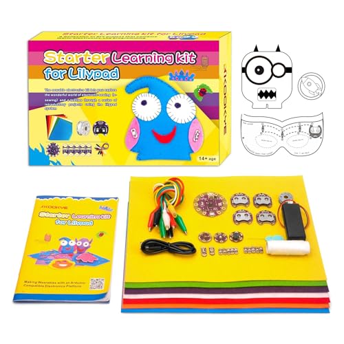 KOOKYE Lilypad Sewable Electronics Starter Kit for Arduino Learning E-Textile Cuttable Electronics Kit (1)