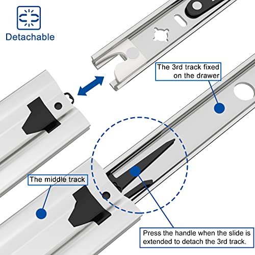 VADANIA #K53 28" Soft Close Heavy Duty Drawer Slides - color: #K53 - Soft Close, size: 28 Inch