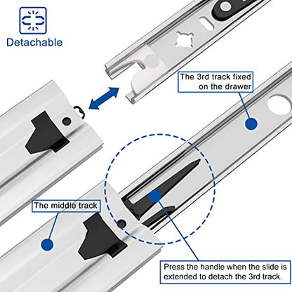 VADANIA #K53 28" Soft Close Heavy Duty Drawer Slides - color: #K53 - Soft Close, size: 28 Inch