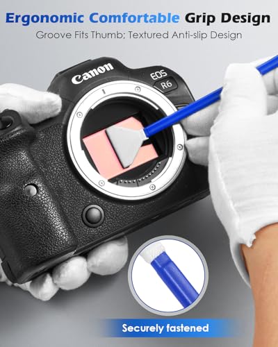 Zacro 24mm Full Frame Sensor Cleaning Swab*8 + 20ml Sensor Cleaner for DSLR SLR Digital Camera CMOS Sensor Cleaning, Compatible with Nikon Sony Canon (Add: 8*Cotton Swabs + 1*Cleaning Cloth) - size: 24mm