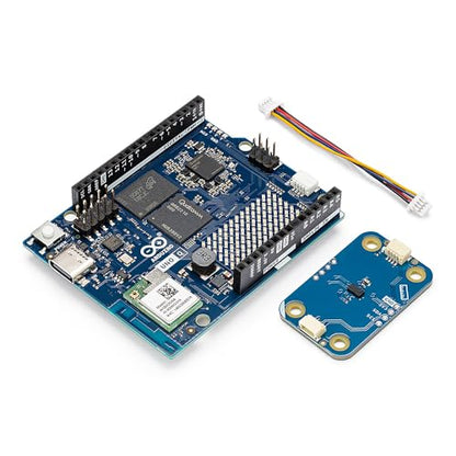 Arduino UNO Q 4GB + Modulino Distance — Plug‑and‑Play Time‑of‑Flight Sensor Bundle for AI, IoT, Robotics & Prototyping | Linux + Arduino | No‑Solder Modular Expansion